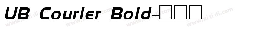UB Courier Bold字体转换